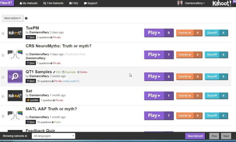 how to share a kahoot